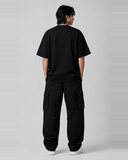 Open Road Clear Mind oversized black T-shirt clean back view
