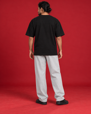 OWN YOUR PACE plain black tee back