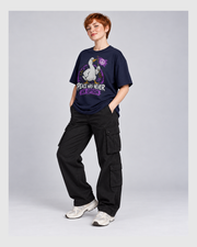 PEACE WAS NEVER AN OPTION OVERSIZED T-SHIRT three-quarter pose