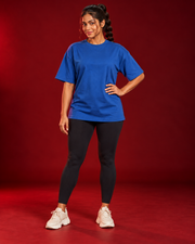 POWER IN PROGRESS women's tee Plain blue front