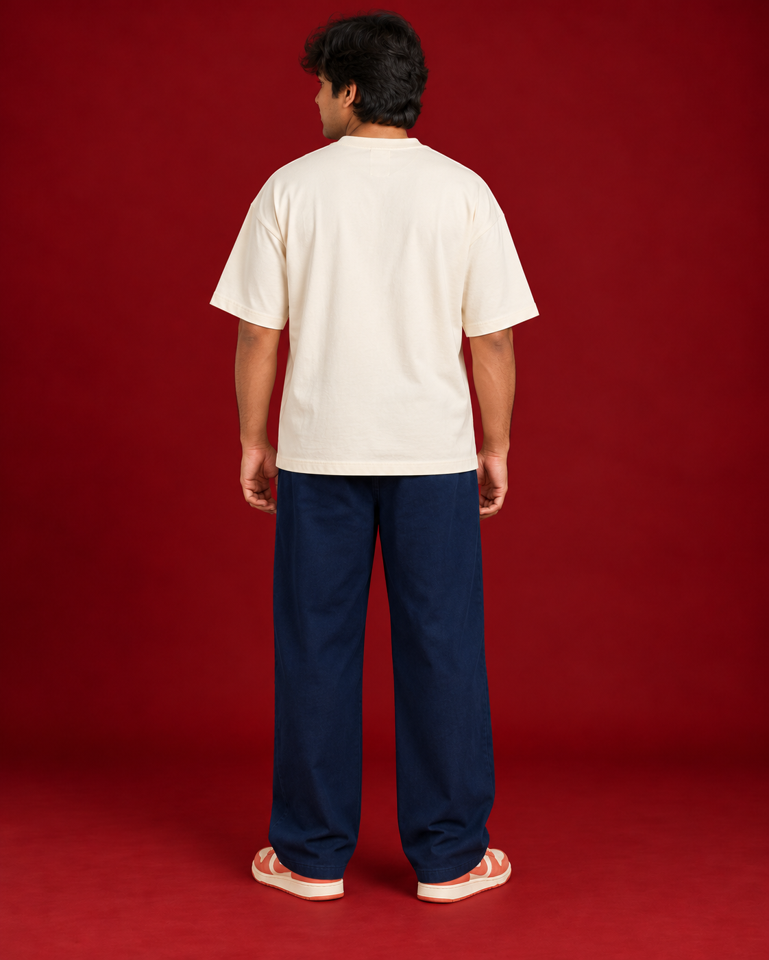 PROFESSIONALLY LATE offwhite tee Back view