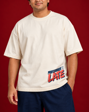 PROFESSIONALLY LATE offwhite tee Close view