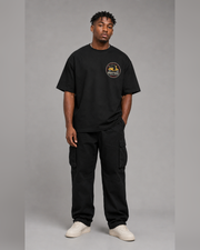 Retro Garage Classic Road black oversized t-shirt full front