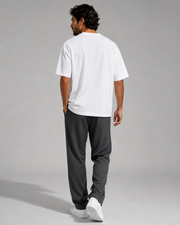 Retro Rider Premium white oversized T-shirt clean back