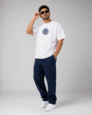 Ride 64 Way of Life white oversized T-shirt three-quarter front