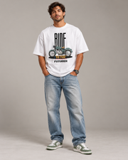 Ride To The Future oversized T-shirt — front standing view