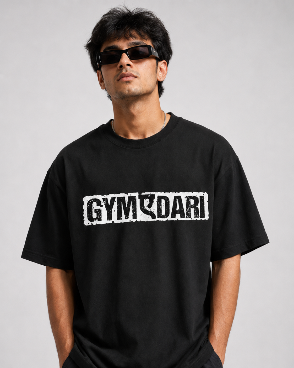 GYMADARI OVERSIZED T-SHIRT- BLACK