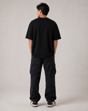 WORK HARD OVERSIZED T-SHIRT- BLACK