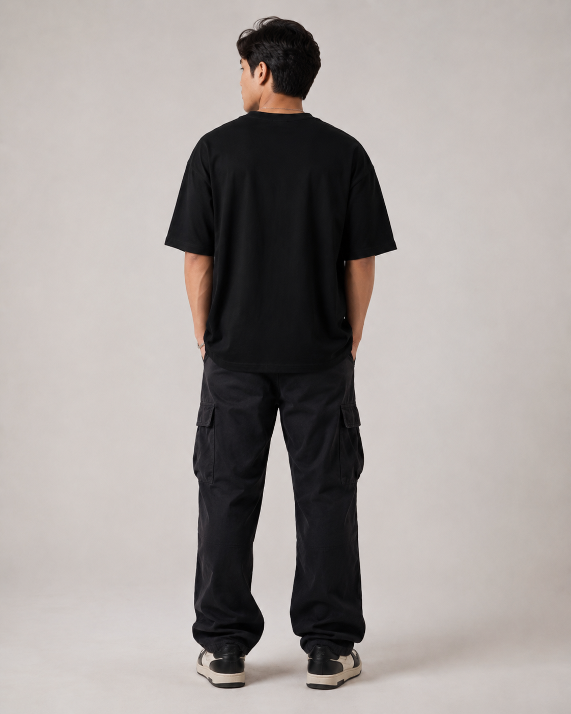 WORK HARD OVERSIZED T-SHIRT- BLACK