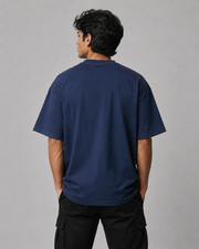 GYM SHARK OVERSIZED T-SHIRT- NAVY BLUE