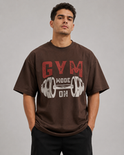 GYM MODE ON OVERSIZED T-SHIRT