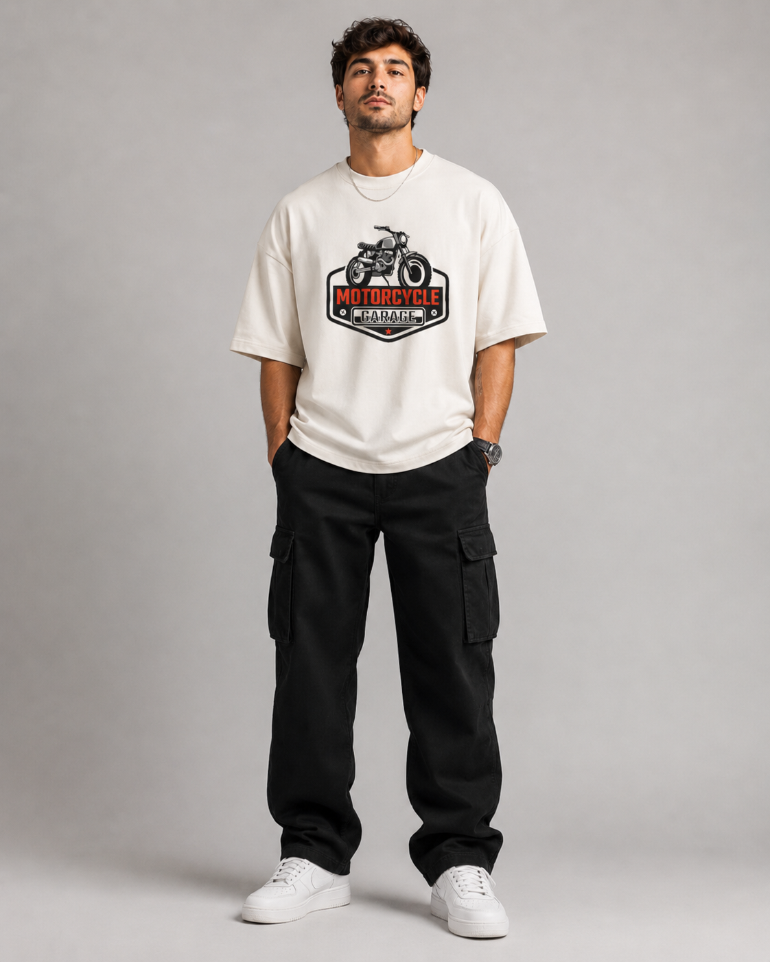 MOTORCYCLE GARACE OVERSIZED T-SHIRT