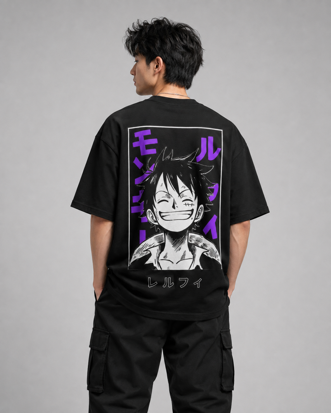 LUFFY ANIME OVERSIZED T-SHIRT
