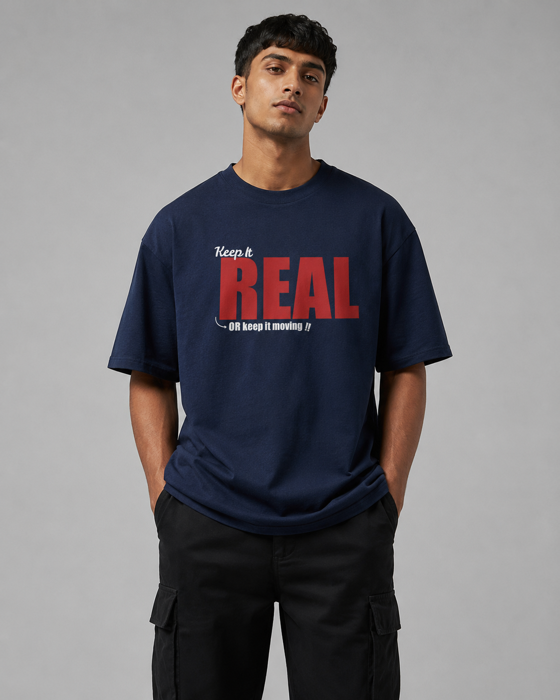 KEEP IT REAL OVERSIZED T-SHIRT