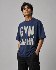 GYM SHARK OVERSIZED T-SHIRT- NAVY BLUE