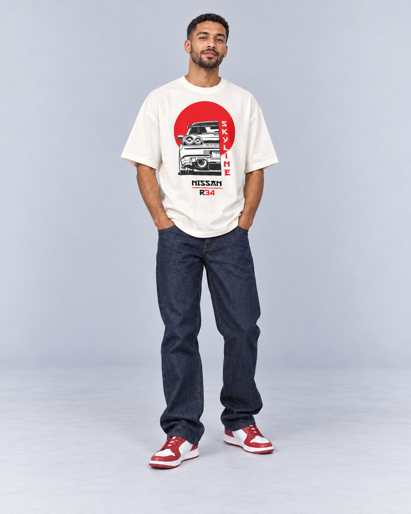 SKYLINE R34 JDM OVERSIZED T-SHIRT