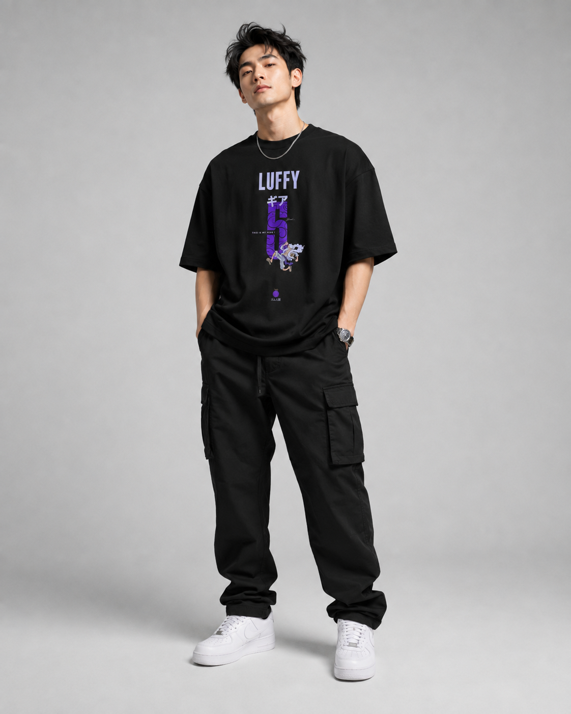 LUFFY ANIME OVERSIZED T-SHIRT