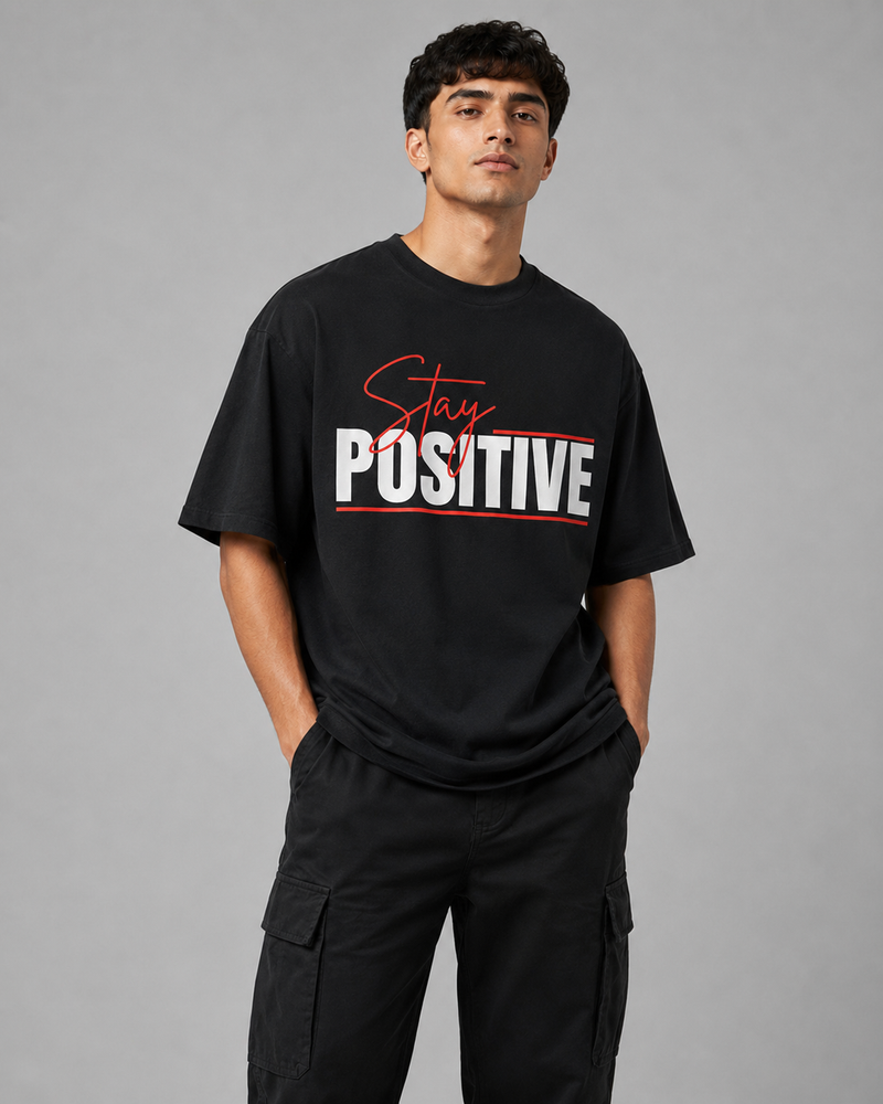 STAY POSITIVE OVERSIZED T-SHIRT