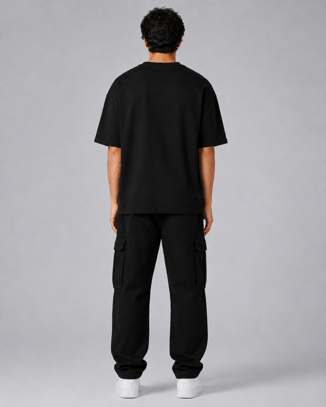 BODY UNDER CONSTRUCTION OVERSIZED T-SHIRT- BACK - premium oversized graphic T-shirt product image 2