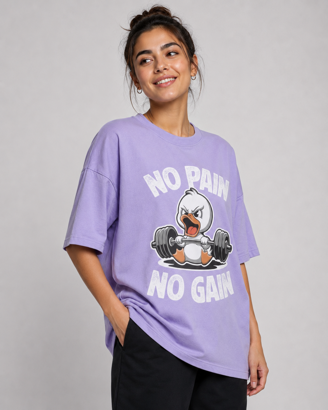 NO PAIN NO GAIN OVERSIZED T-SHIRT