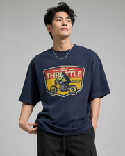 FULL THROTTLE NAVY OVERSIZED T-SHIRT