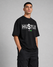 HUSTLE MODE ON OVERSIZED T-SHIRT