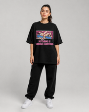 NOTHING IS UNDER CONTROL OVERSIZED T-SHIRT- BACK