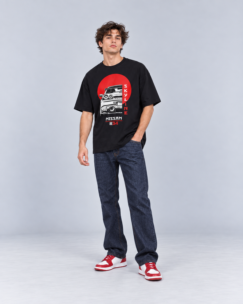 SKYLINE R34 JDM OVERSIZED T-SHIRT