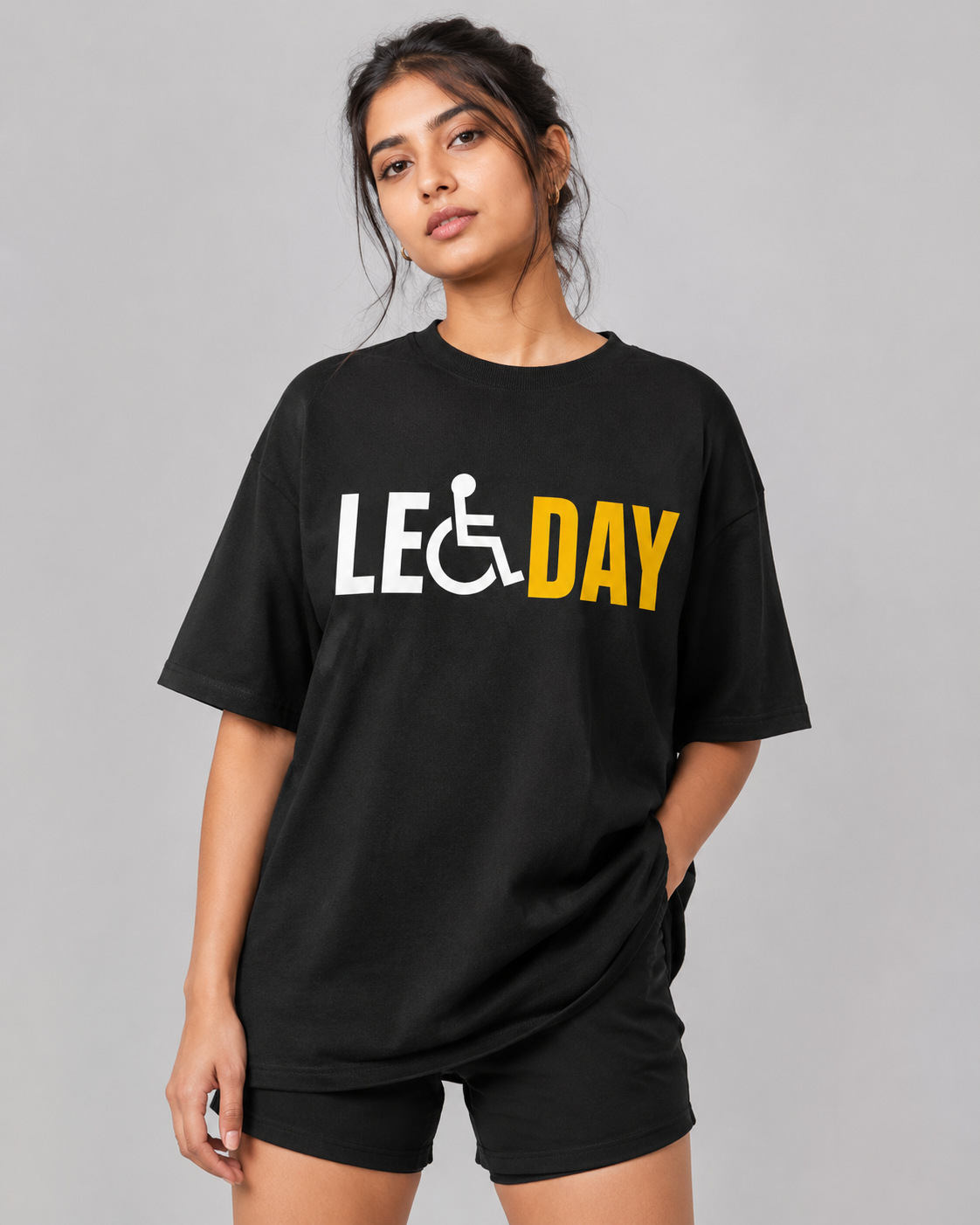 GEG DAY OVERSIZED T-SHIRT- BLACK