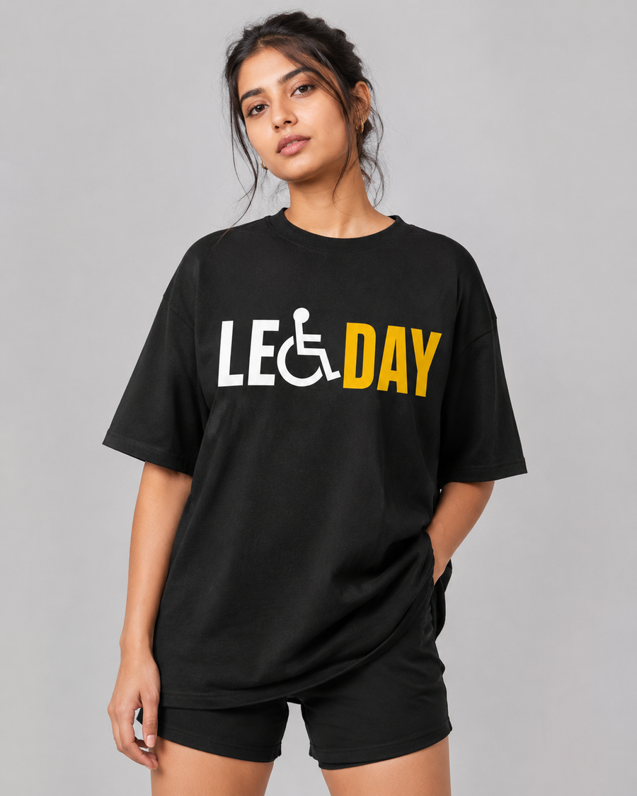 GEG DAY OVERSIZED T-SHIRT- BLACK