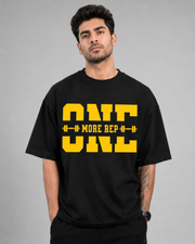ONE MORE REP OVERSIZED T-SHIRT- BLACK