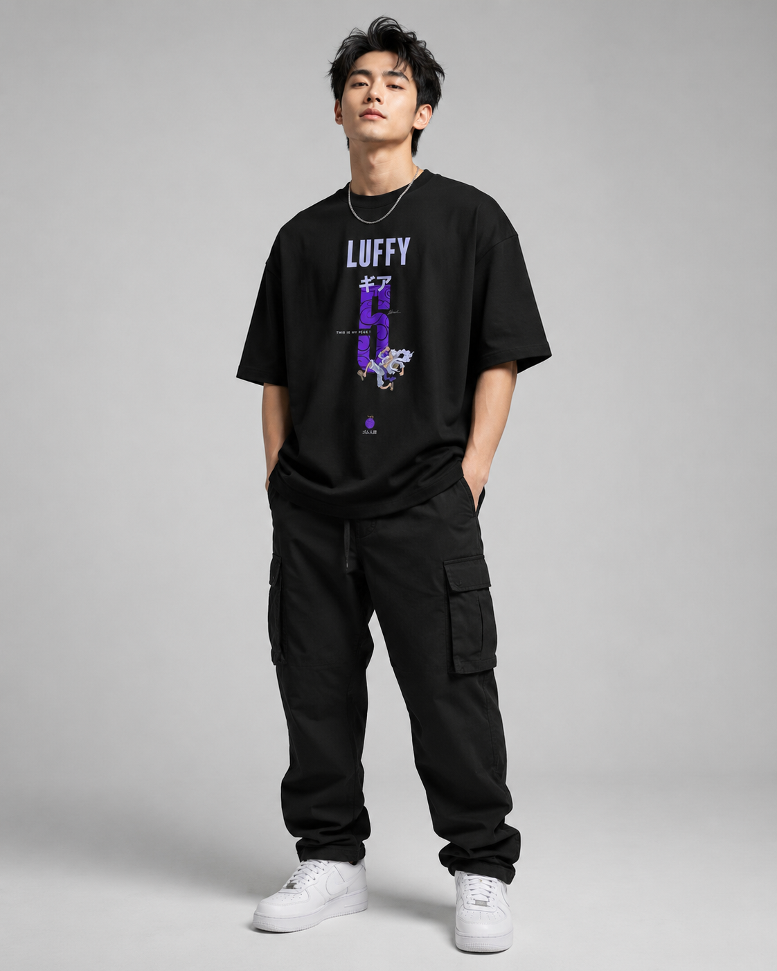 LUFFY ANIME OVERSIZED T-SHIRT