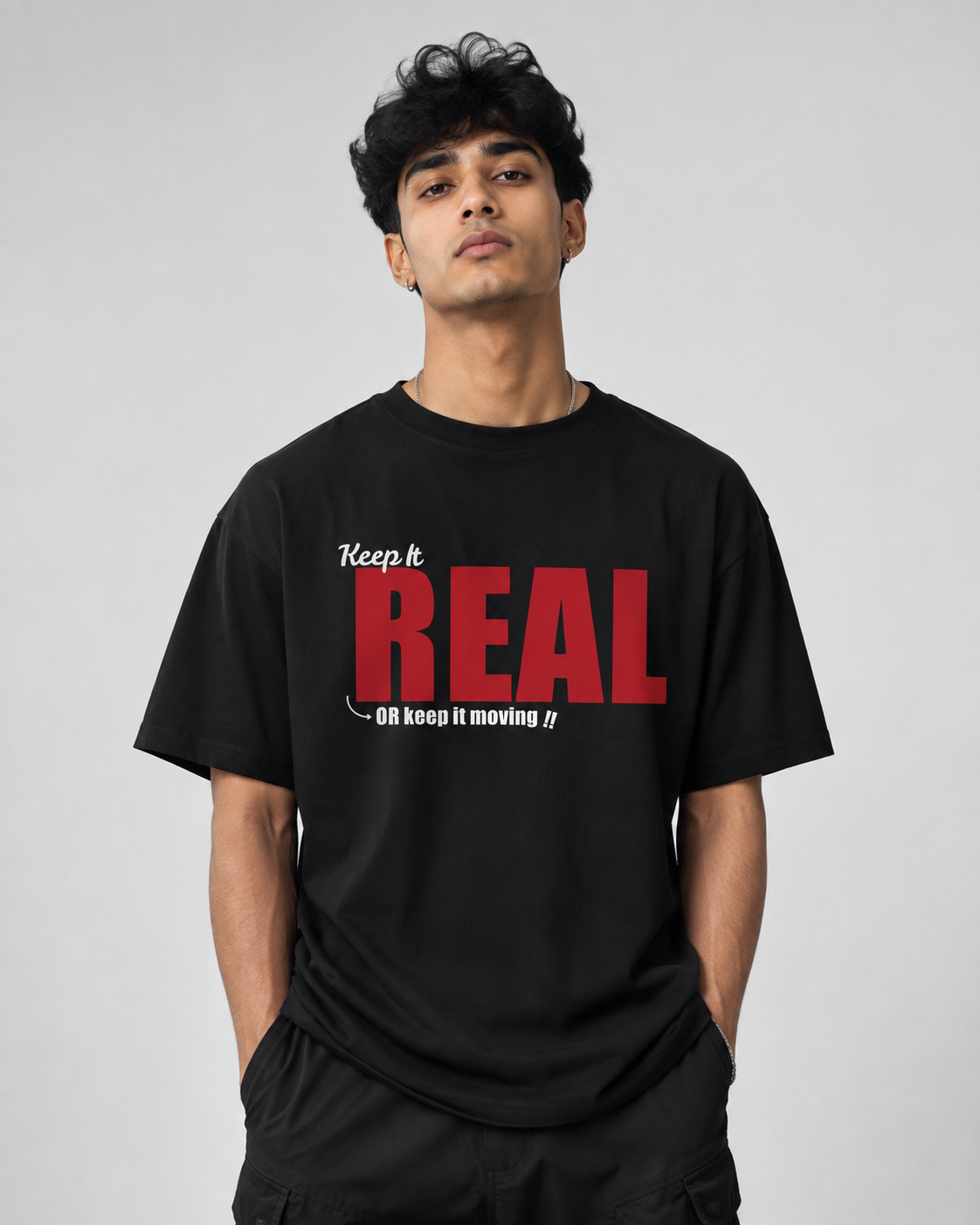 KEEP IT REAL OVERSIZED T-SHIRT
