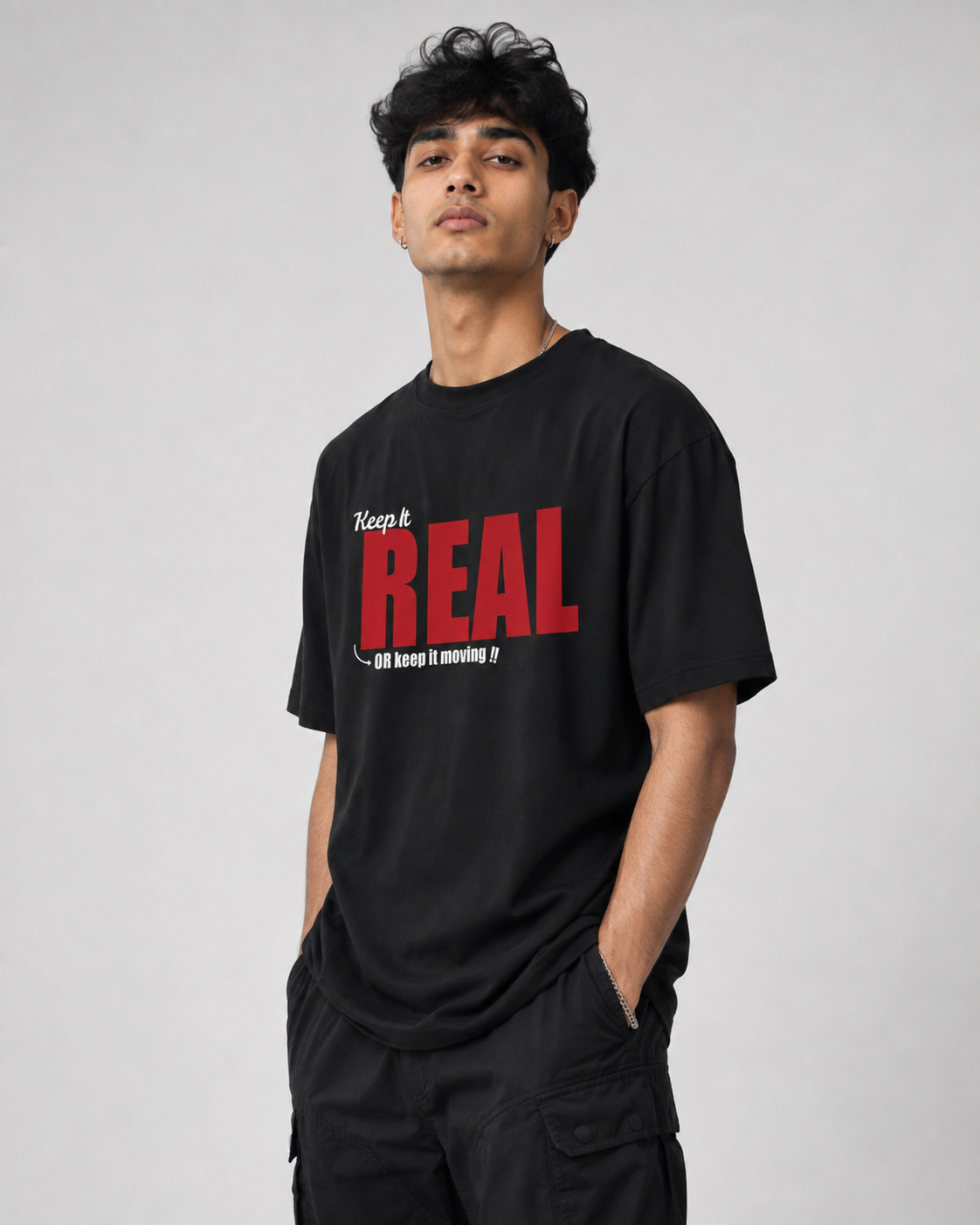 KEEP IT REAL OVERSIZED T-SHIRT