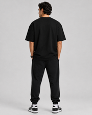 GYMAHOLIC OVERSIZED T-SHIRT- BLACK