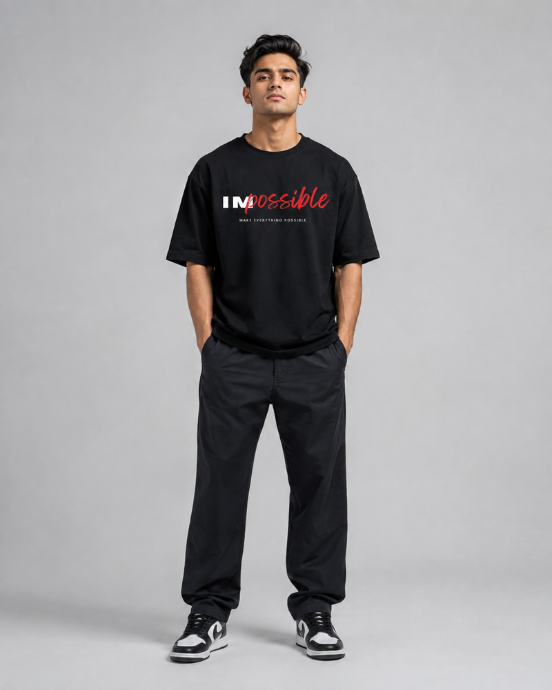 Impossible Oversized T-Shirt – Black