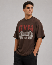 GYM MODE ON OVERSIZED T-SHIRT