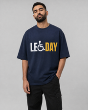 LEG DAY OVERSIZED T-SHIRT- BLUE