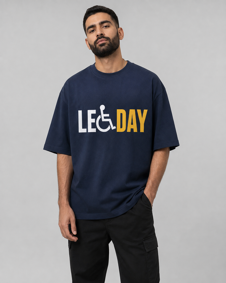 LEG DAY OVERSIZED T-SHIRT- BLUE