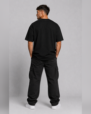 Road Born Garage Soul black oversized t-shirt clean back
