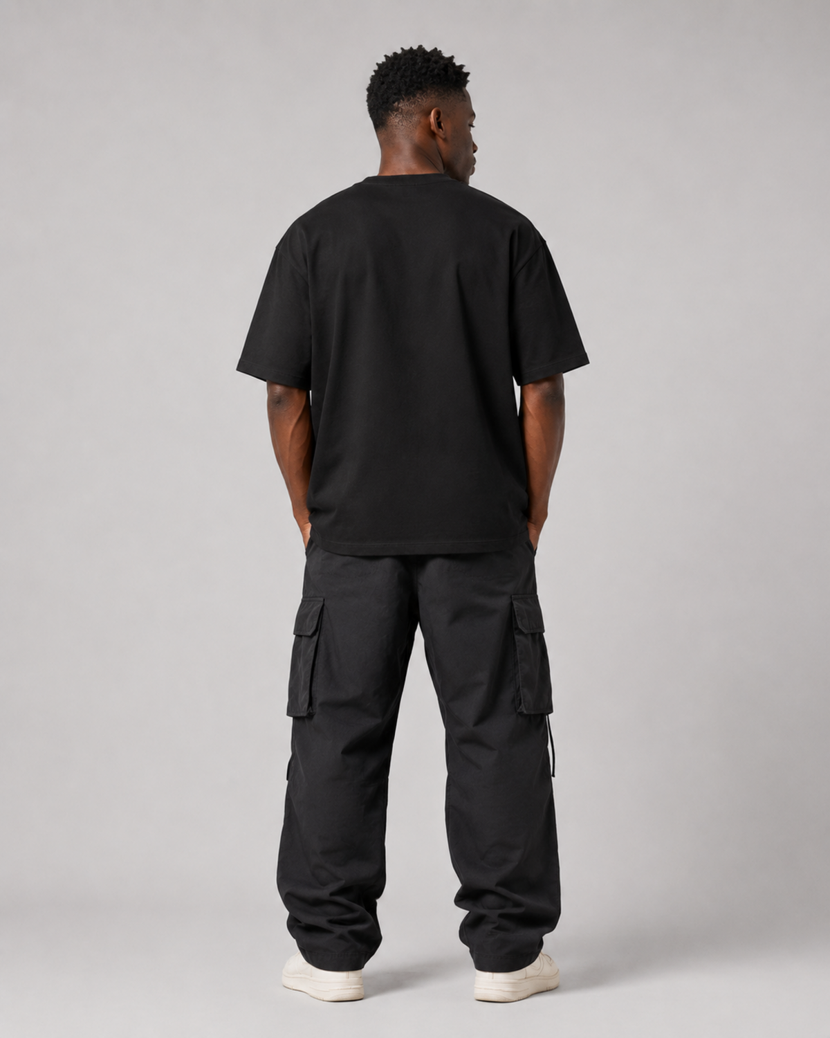 Road Ready Ride Free black oversized t-shirt clean back view
