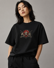 Ronin Way women's oversized T-shirt close-up