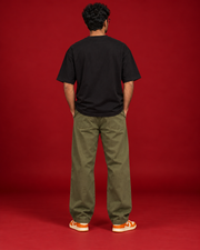RUNNING ON CHAI illustrated black tee Back view