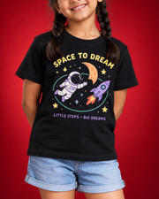 SPACE TO DREAM — KIDS BLACK T-SHIRT