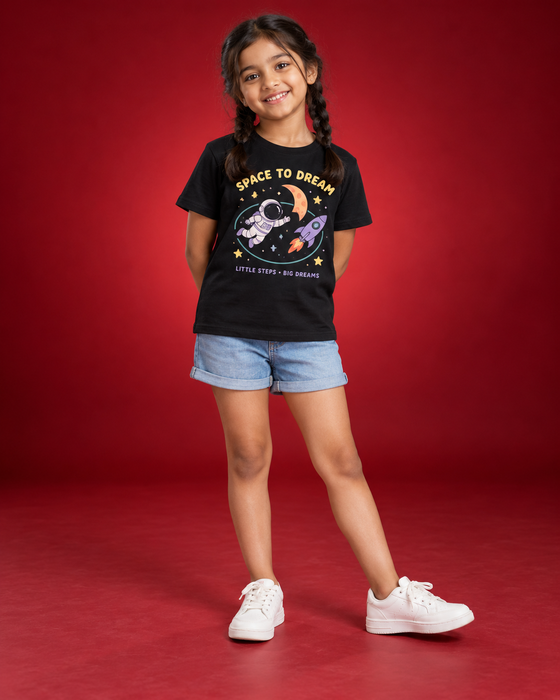 SPACE TO DREAM — KIDS BLACK T-SHIRT