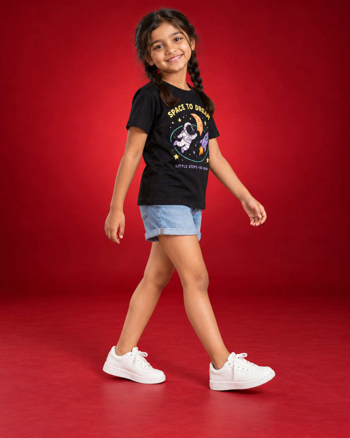 SPACE TO DREAM — KIDS BLACK T-SHIRT