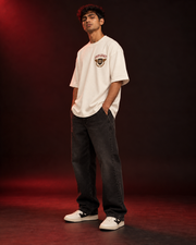 SPEED LEGACY 86 cream oversized T-shirt — side