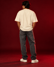 SPLIT SECOND off-white oversized T-shirt back view
