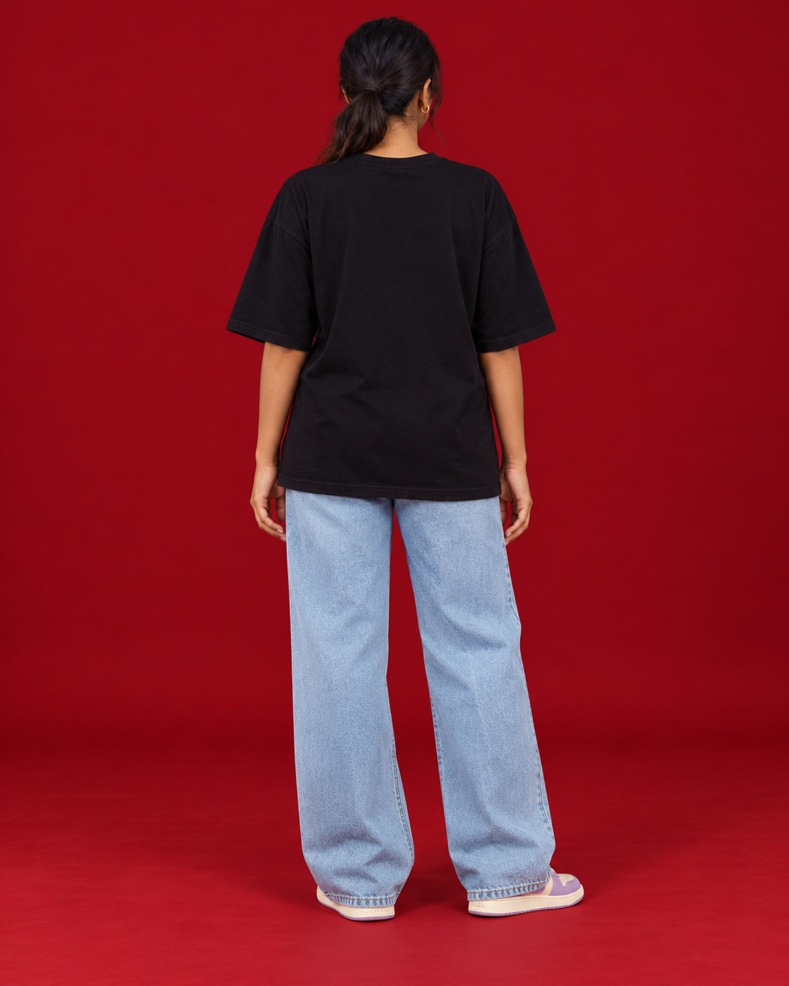 STILL BECOMING black tee Back view