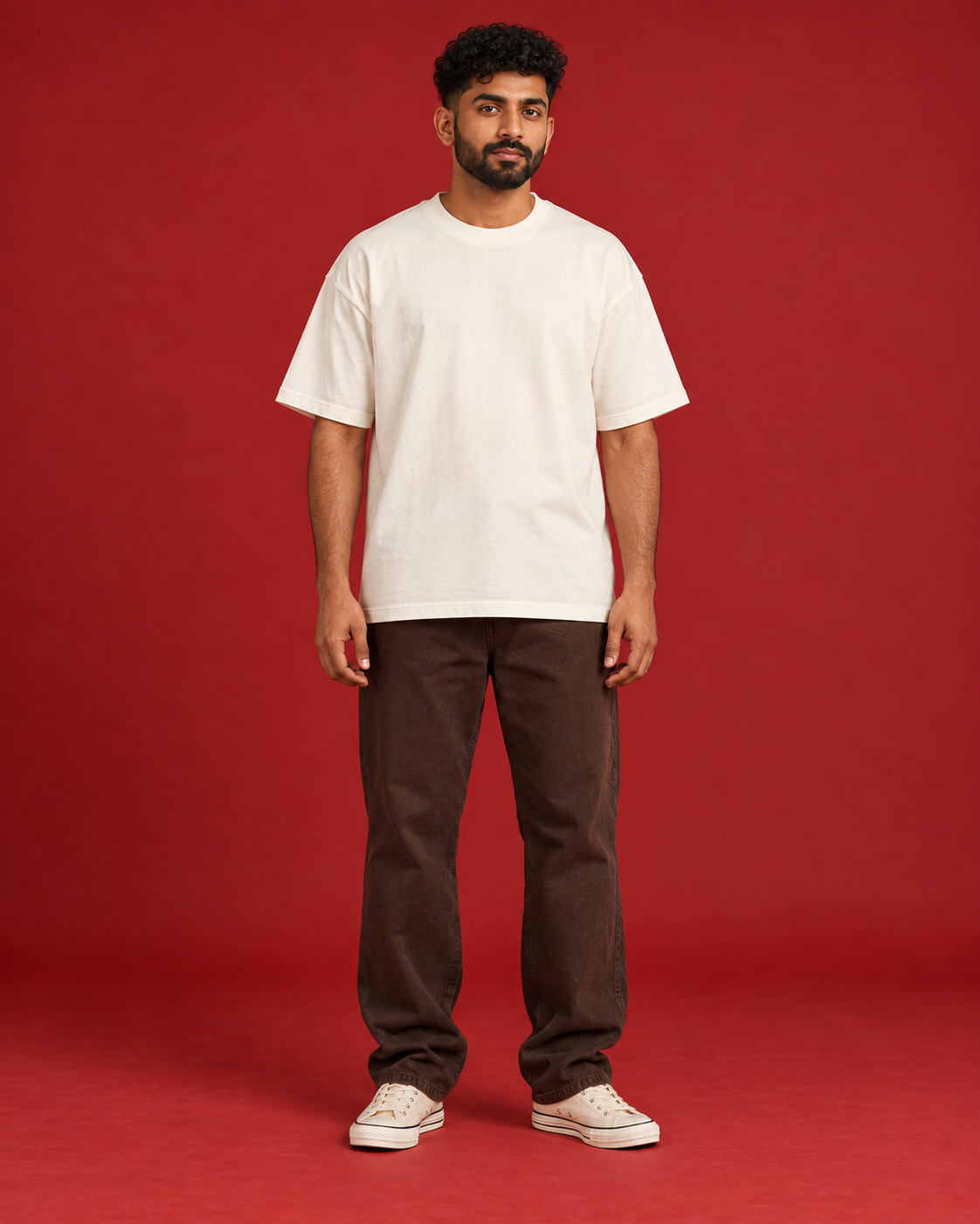 STILL CREATING off-white tee completely plain front
